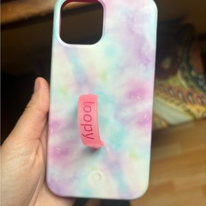 Loopy iPhone 12 pink tie dye case
